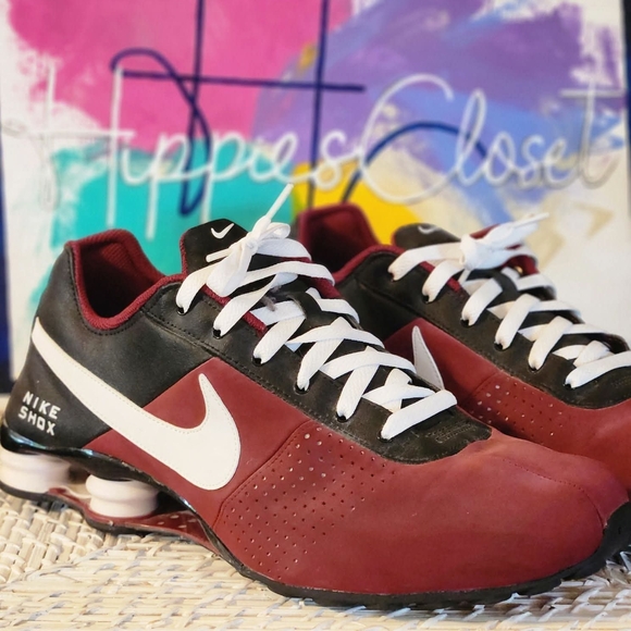 Nike Other - Nike Shox Men's Black and Burgundy Athletic Shoes